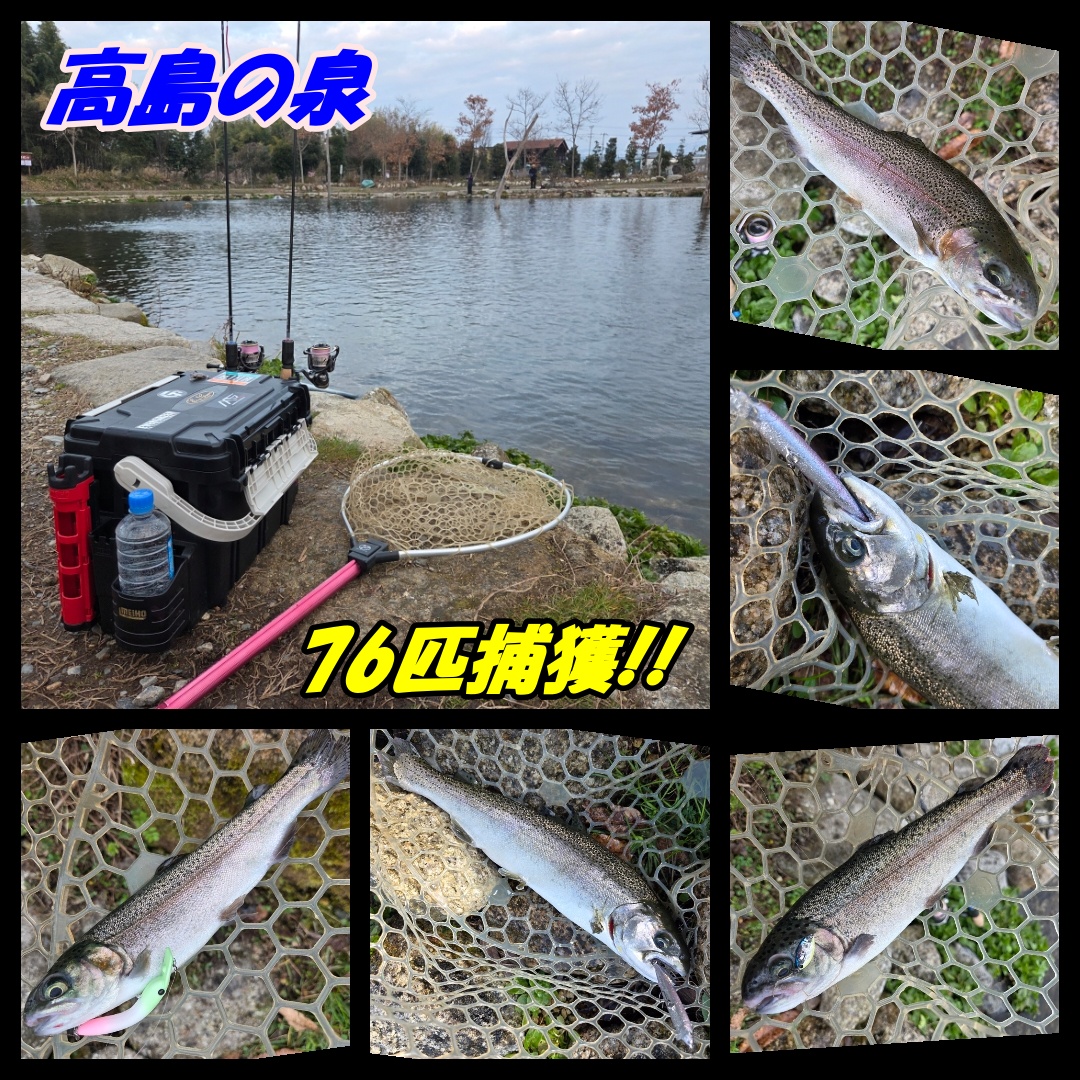 ☆【高島の泉】今季の集大成！合計76本捕獲！【エリアトラウト